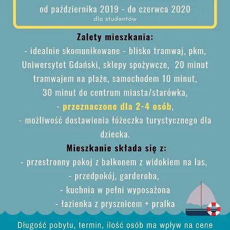 Wynajem Krotkoterminowy - Oliwa Gdańsk